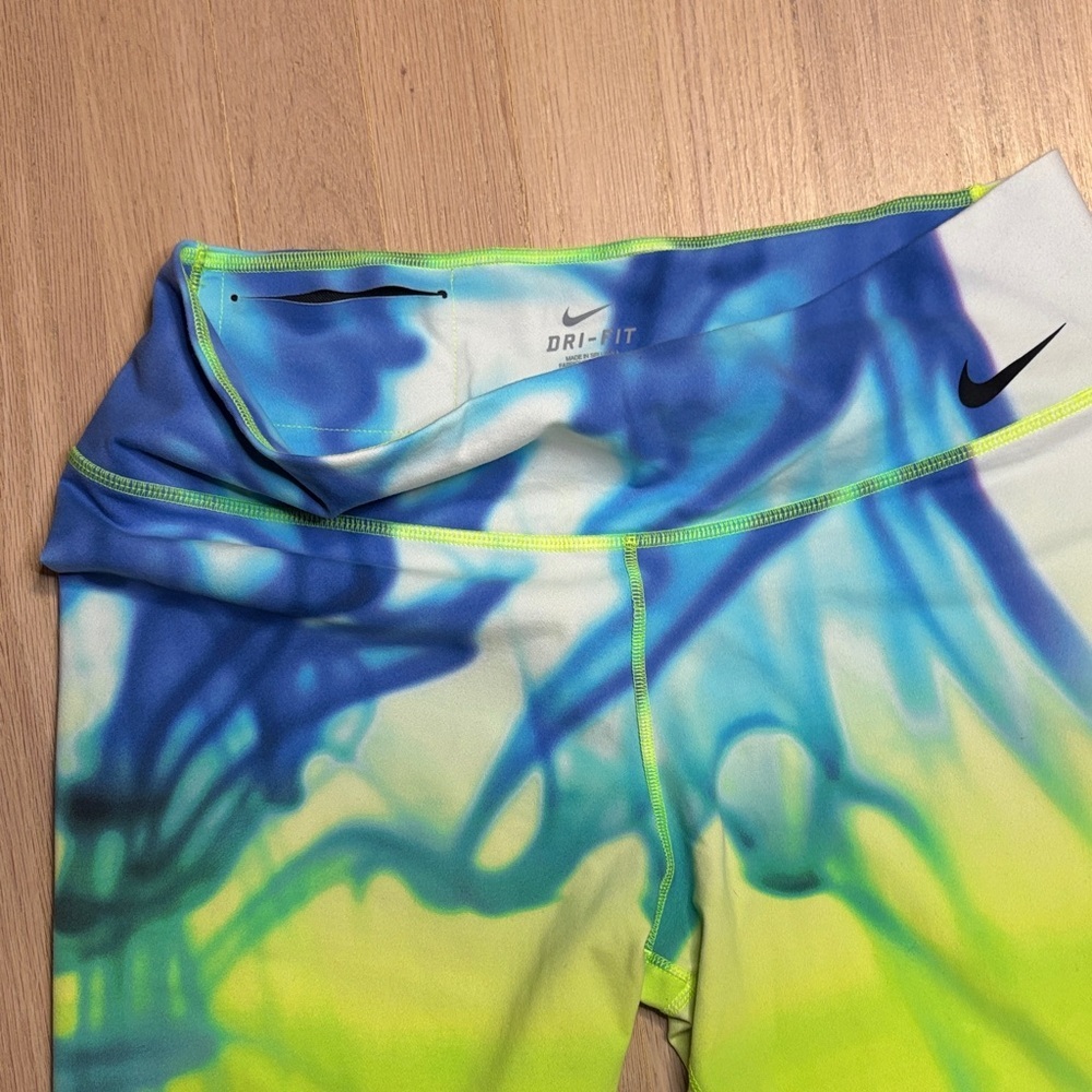 Nike Dri-Fit Neon Tie Die Colorful Swirl Leggings -205sku - Picture 4 of 8